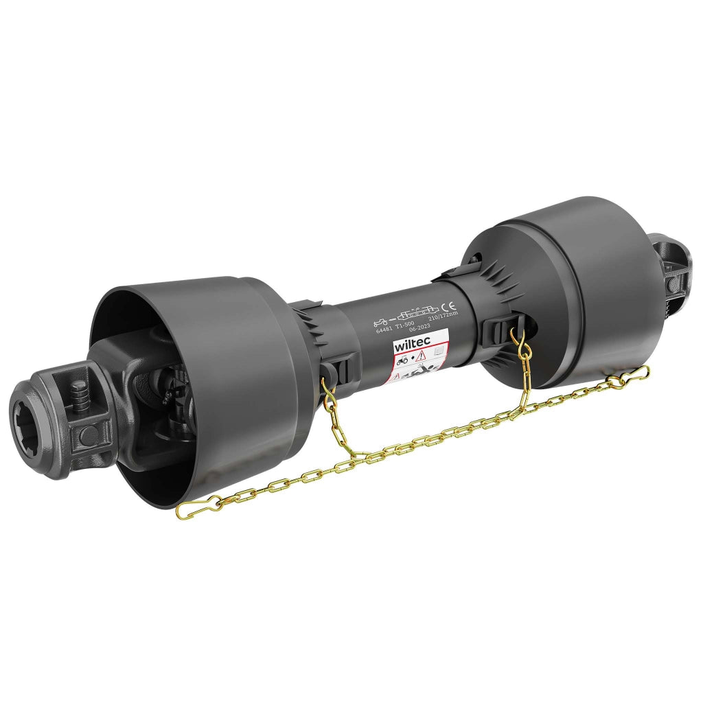 Albero cardanico T1 Giunto cardanico 500mm 210Nm 540rpm Cardano 18kW (25CV) 2x 1 3/8" 6 denti
