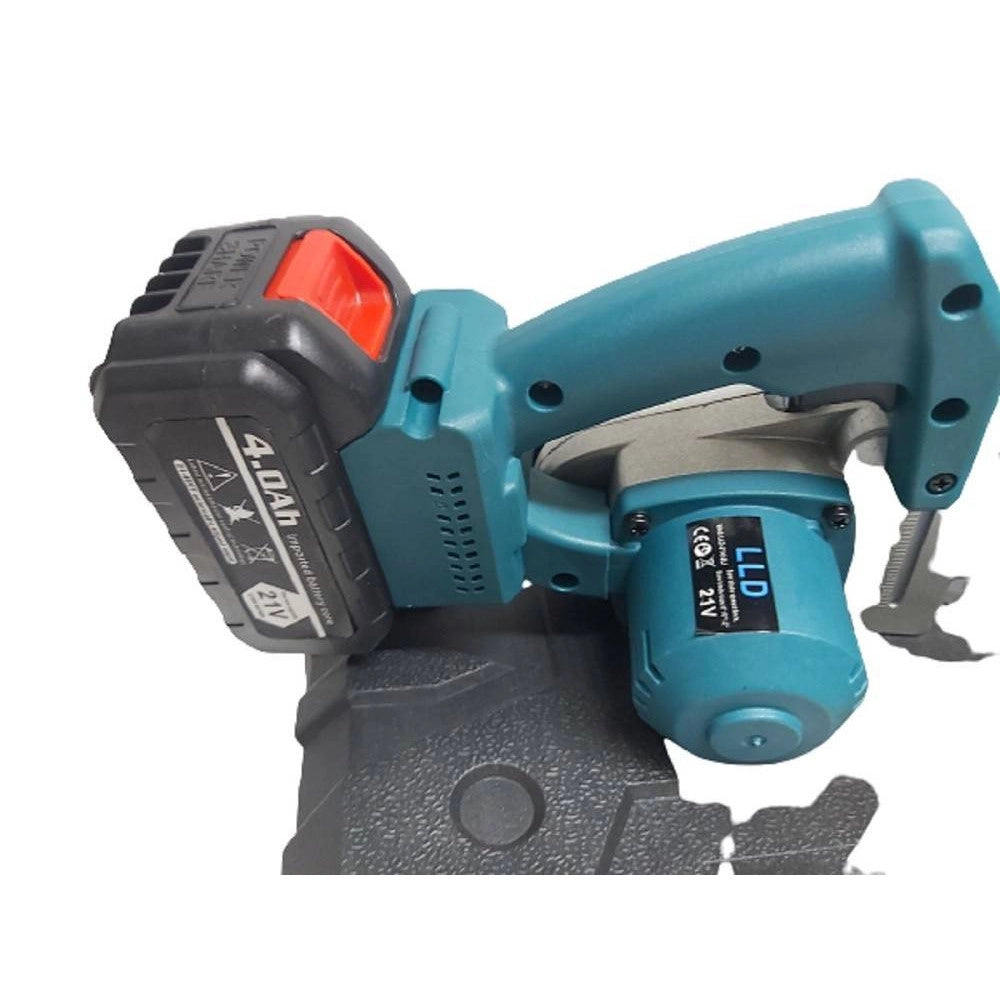 Trade Shop - Mini Elettrosega 12" 2 Batterie 21v Con Serbatoio Olio Motosega Elettrica Valigia -