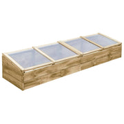 Serre set di 2 in legno di pino impregnato 200 x 50 x 35 cm verde 02_0044667