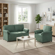 Set di divani 2 pz Verde Mare Velluto 3424910