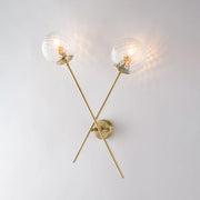Applique Contemporanea Demetra Metallo Bronzo 2 Luci E14