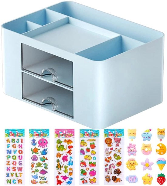 Organizzatore per ufficio - Multifunzionale - 5 cassette - Disponibile in diverse colori
