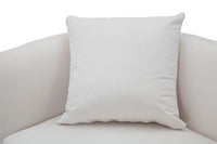 Divanetto Bucarest Crema 127x74x73 cm Legno e Spugna e Tessuto e Metallo Crema e Oro