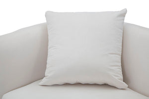 Divanetto Bucarest Crema 127x74x73 cm Legno e Spugna e Tessuto e Metallo Crema e Oro