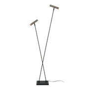 Lampada da terra DUARTE 2 luci G9 cromo/nero Lucide