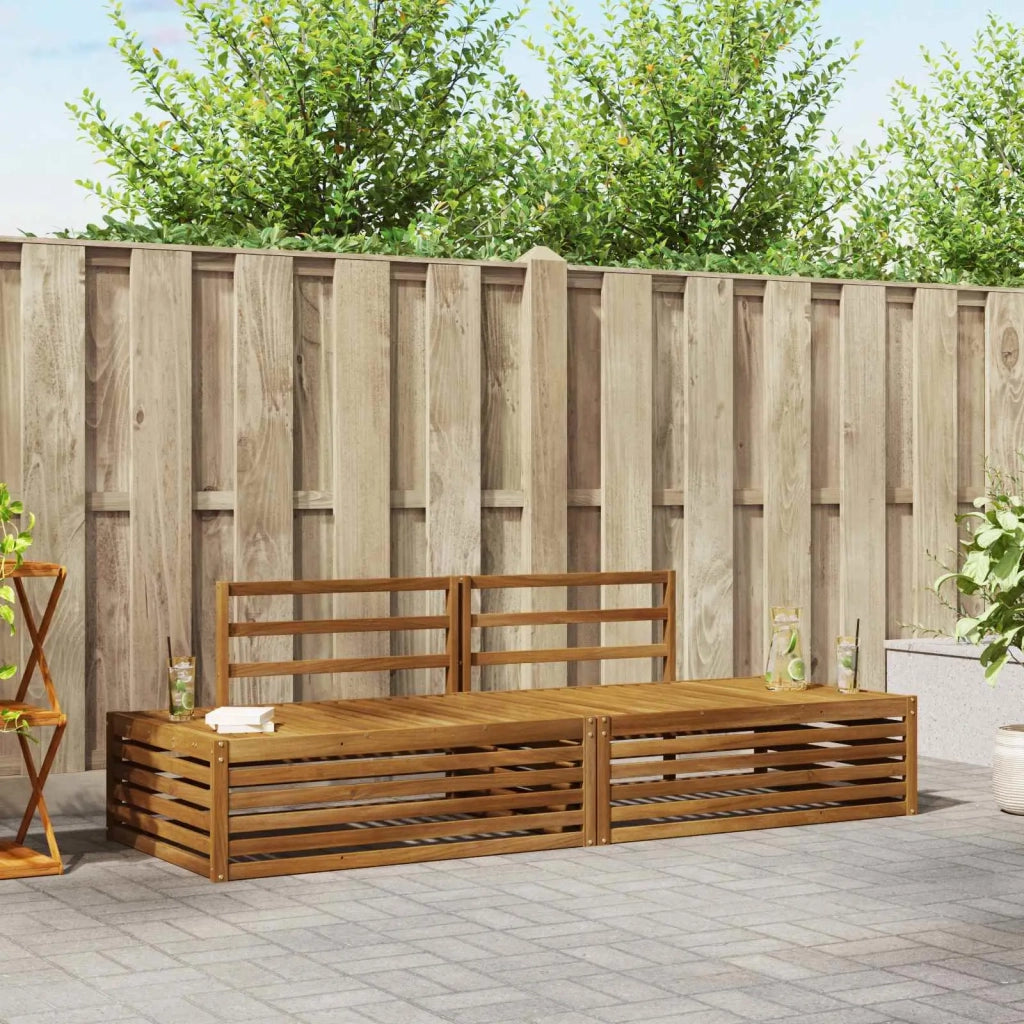 Set di divani da esterno 2 Pezzo Naturale 203,5 x 83 x 73 cm 3374079
