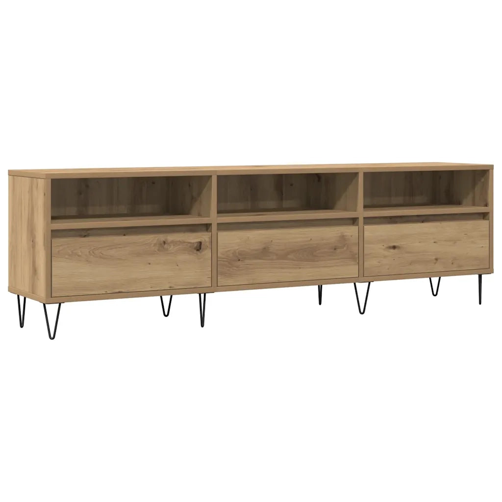 Mobile Porta TV Rovere Artigianale 150x30x44,5 cm Multistrato 857188