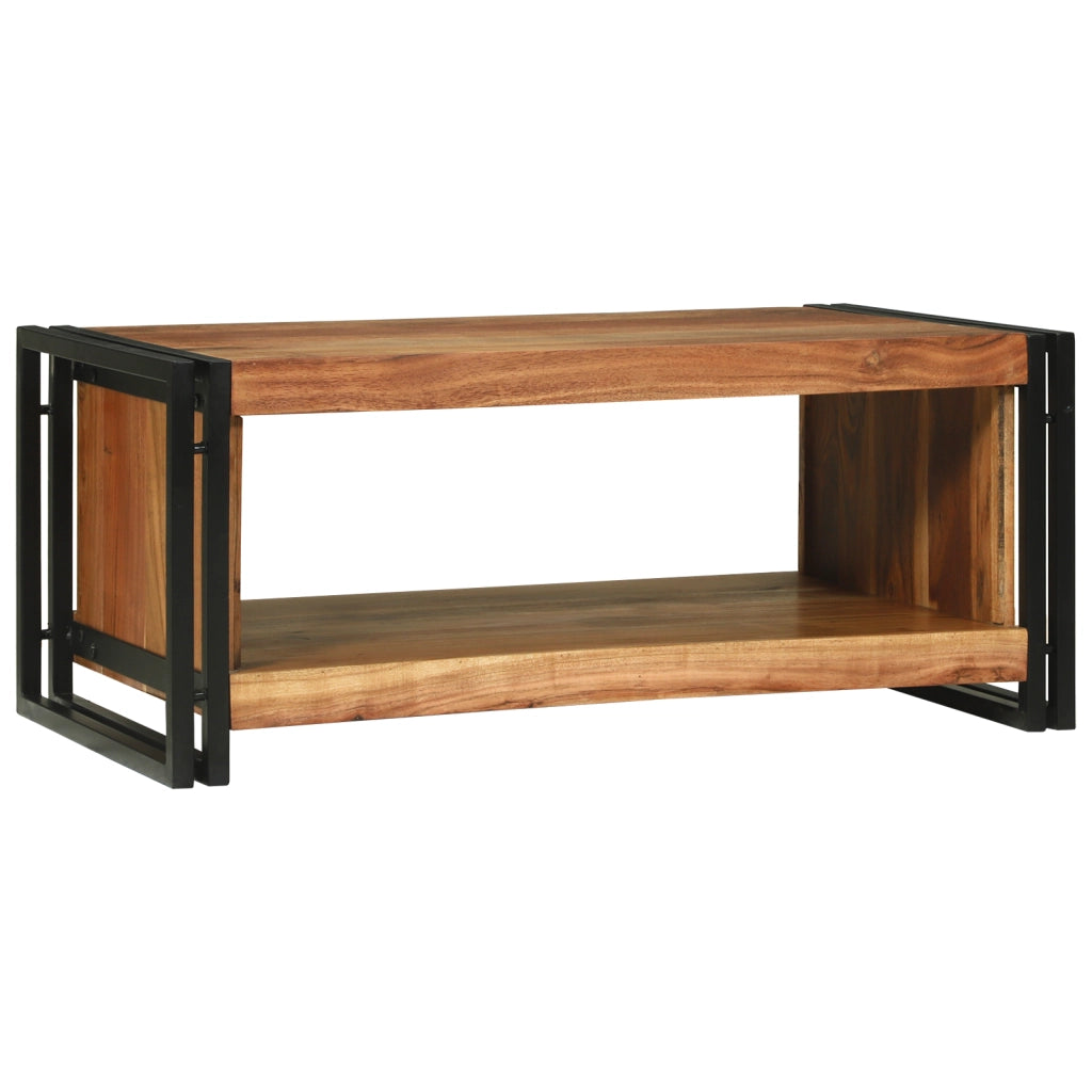 Tavolino da CaffÃ¨ 90x50x38 cm Legno Massello di Acacia