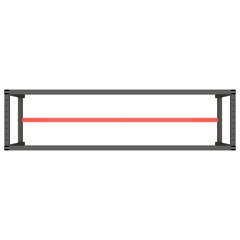 Telaio Banco da Lavoro Nero e Rosso Opaco 210x50x79 cm Metallo CFW8305514