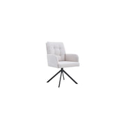 Sedia girevole PLUMO – Tessuto écru – L50 x H85 x P62 cm