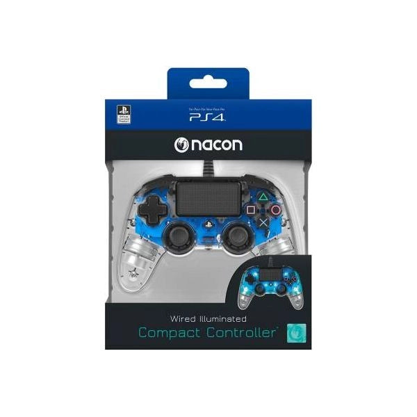 Nacon ps4ofcpadclblue periferica di gioco gamepad playstation 4 analogico/digitale blu, trasparente - 3499550360806