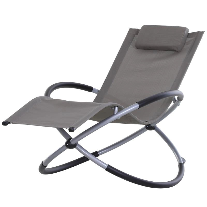 SEDIA A DONDOLO IN TEXILENE ZERO-GRAVITY 154 X 80 X 84 CM GRIGIO