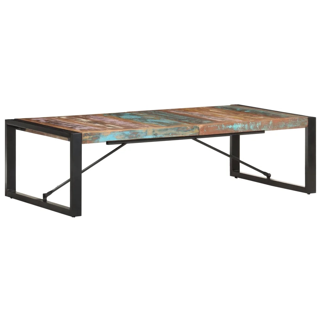 Tavolino da Salotto 140x70x40 cm in Legno Massello di Recupero cod mxl 57231
