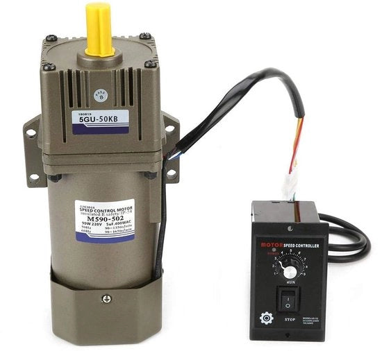 Motore a riduzione 90W - Senza inverter regolabile - Motore monofase asincrono - Coppia massima 20,0 - Modello M590-502 - Peso metallico 5250g