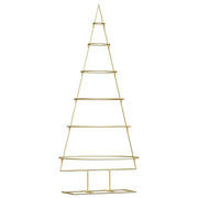 Albero di Natale | Decorazioni natalizie in metallo con supporto Oro 148 cm