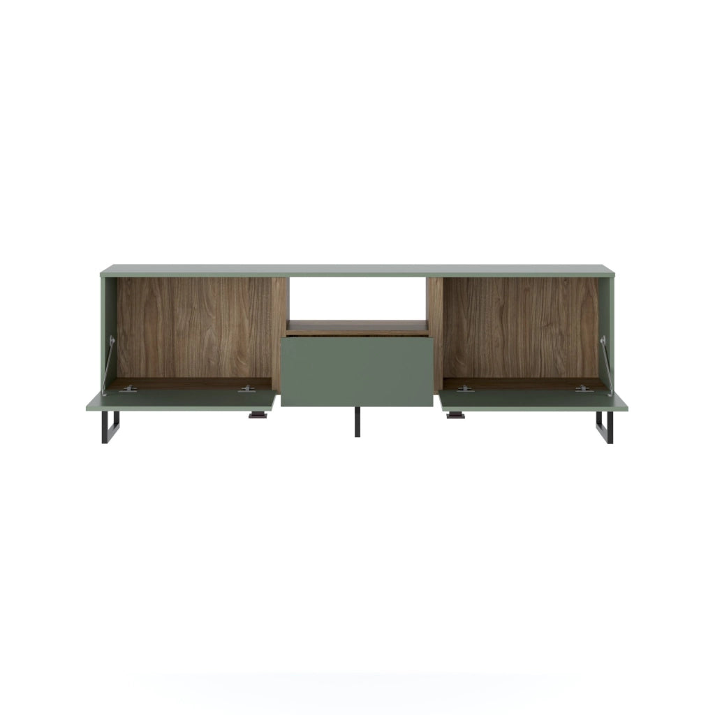 Muravera, Mobile Porta tv un Cassetto, 179x40x60h cm Verde