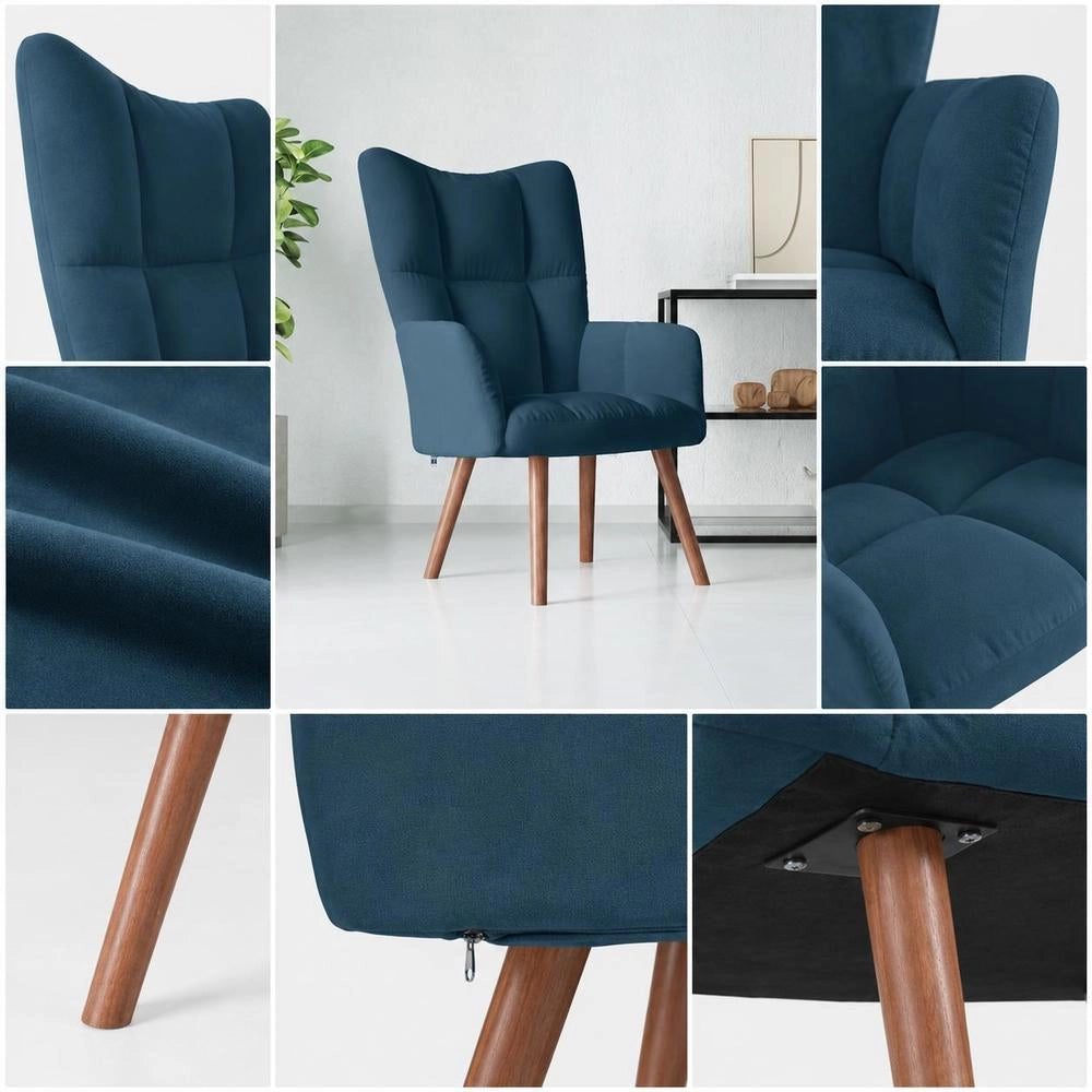 Blue Velvet Recliner