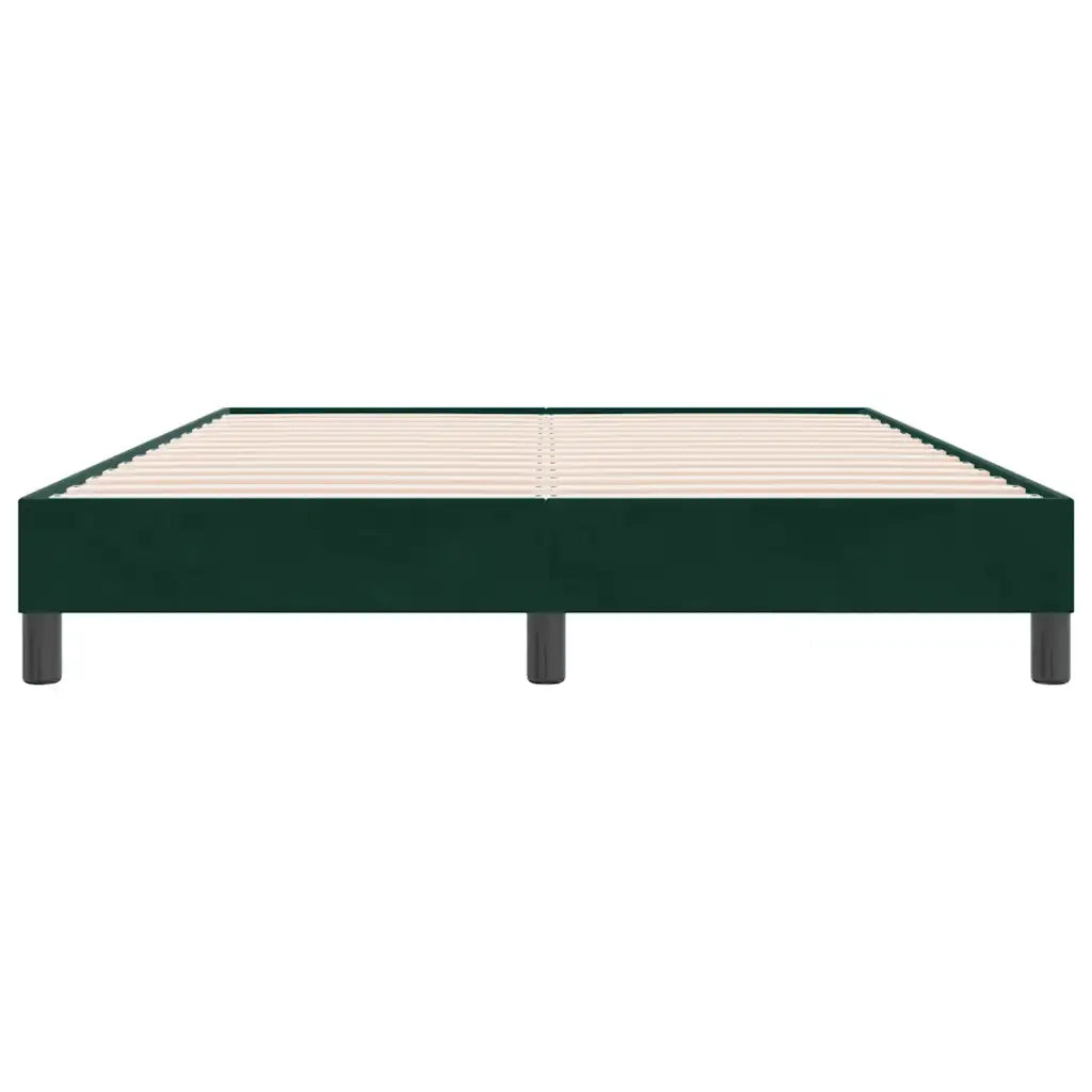 Letto a Molle senza Materasso Verde Scuro 140x220 cm Velluto 3315876