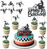 Decorazione per torta e cupcake a forma di motocicletta