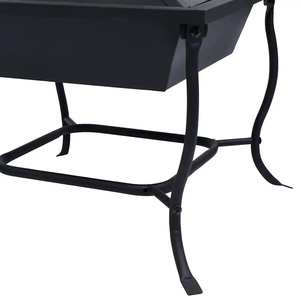 Braciere Nero 42x42x45 cm in Acciaio CFW6254872