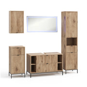 Vicco Set di mobili da bagno Quercia vichinga 5 parti
