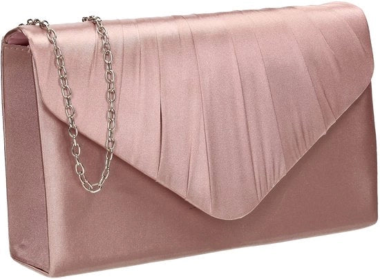 Borsa Chantel per donne, festa, gala, matrimonio, sera, blush, unico modello