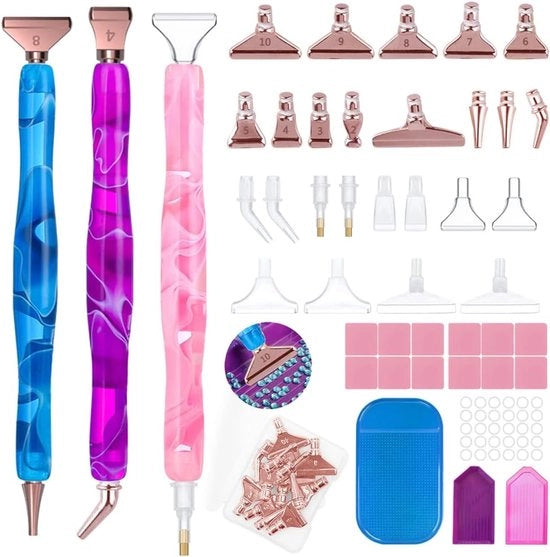Kit di pennarelli per pittura con diamanti - Attrezzatura personalizzabile 5D per arti decorative DIY
