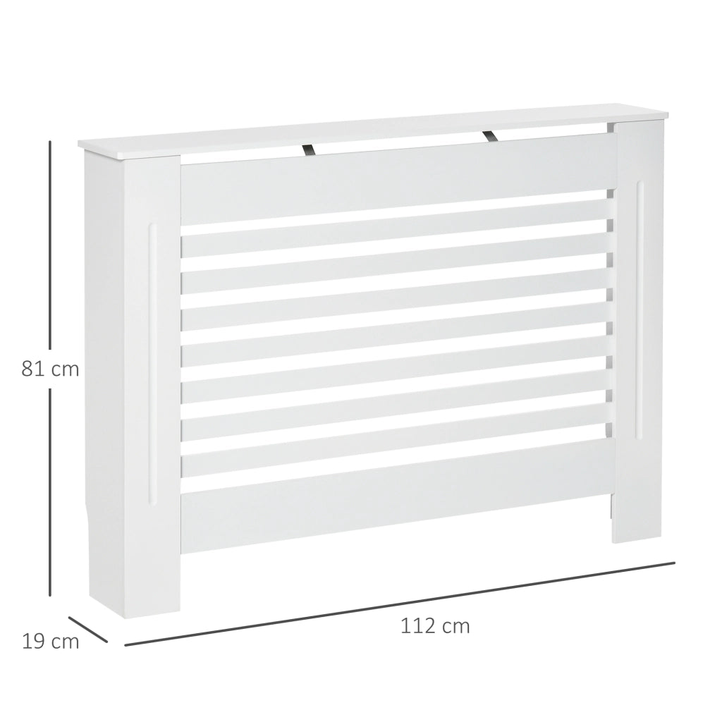 Copritermosifone Legno Bianco Moderno ¨C zephmum ¨C 112x19x81 cm