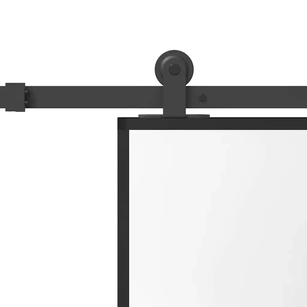 vidaXL Porta Scorrevole Ferramenta 76x205 cm Vetro Temperato Alluminio