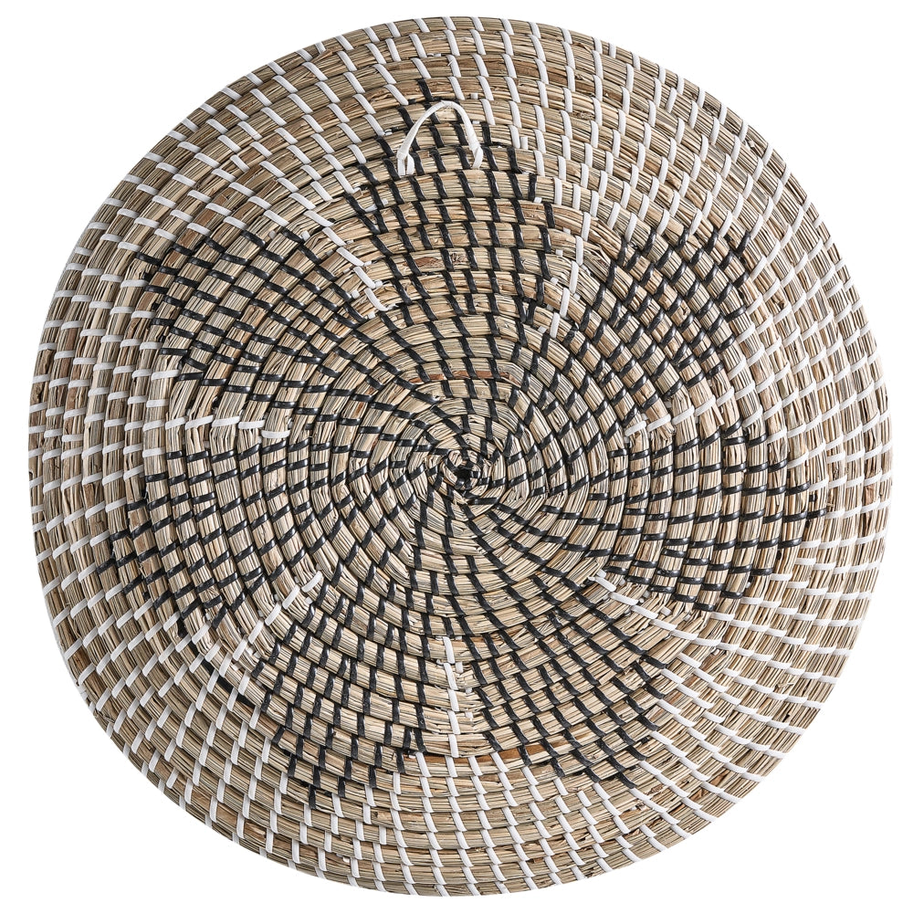 Set di 3 decorazioni da muro alghe naturali fatte a mano in alghe naturali in stile africano
