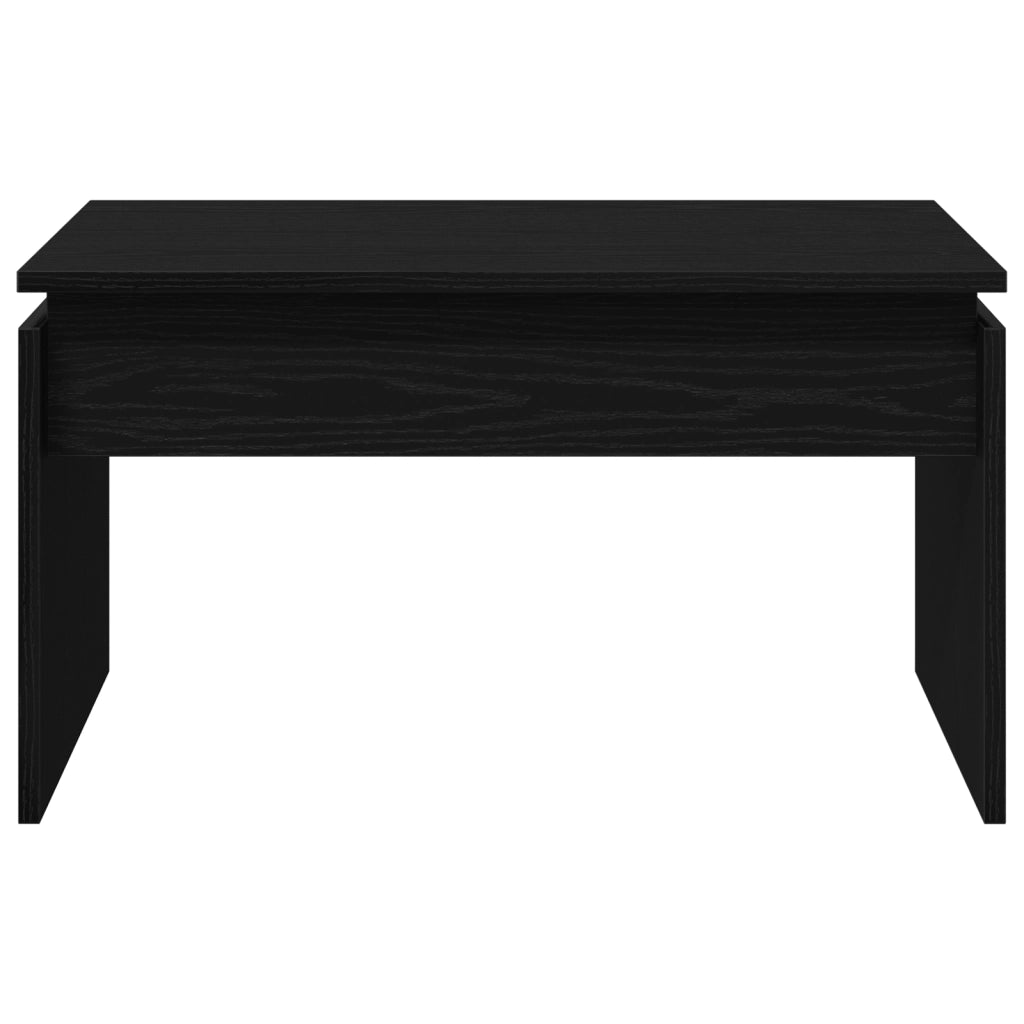 Tavolino da caffÃ¨ in rovere nero 68x38x50 cm in legno ingegnerizzato