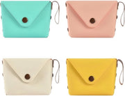 Portamonete in miniatura con borse in pelle - Colori pastello Rosa chiaro Giallo Verde chiaro Bianco - Stile moderno