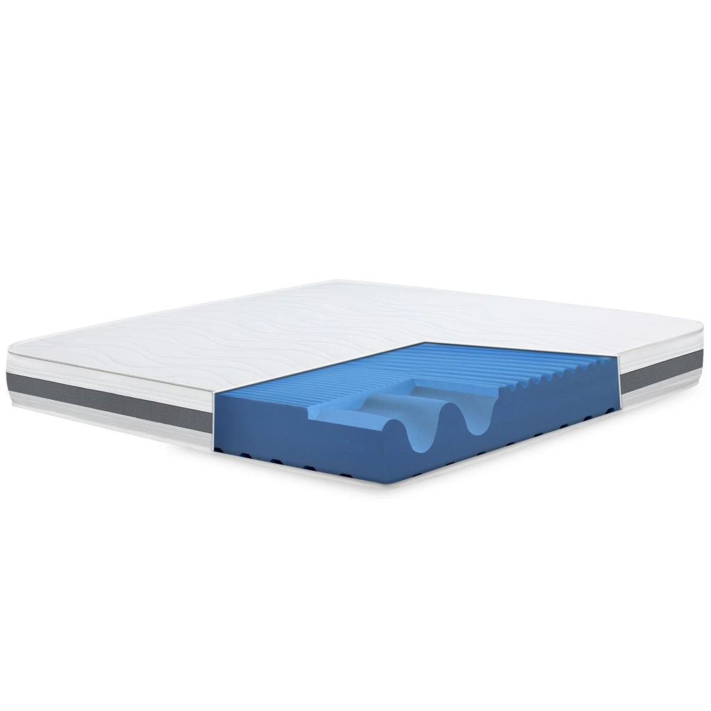Materasso Singolo 75x140 cm in Memory Antibatterico | Altezza 20 cm | Rivestimento 3D Air in Fibra Ipoallergenica | Materasso Ortopedico a 7 Zone Differenziate Termosensibili