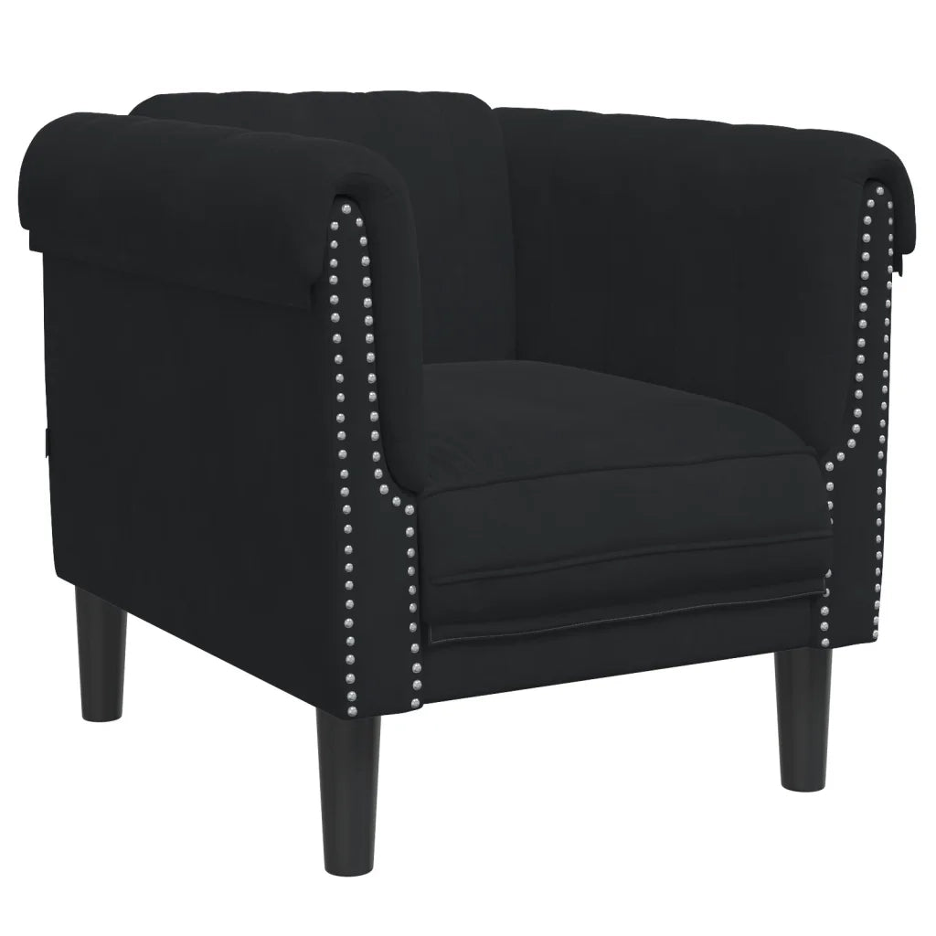 Set di Divani 3 pz Nero in Velluto