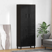 Credenza con cassetto 2 pcs Rovere Nero 69,5 x 34 x 180 cm 3416149