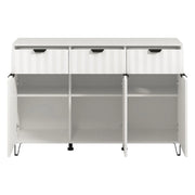 Madia Paglieta, Credenza 3 Ripiani, 138x40x90.5h cm Bianco