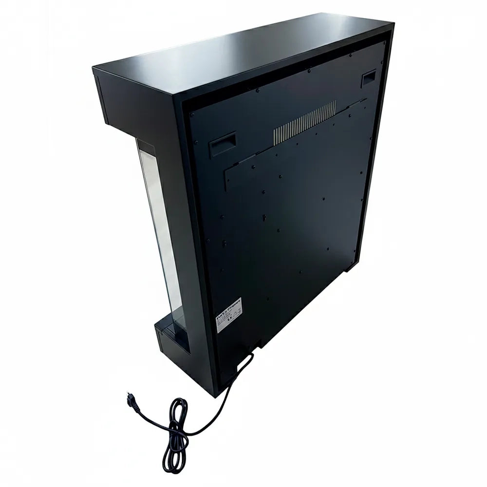 Tempo Style - Caminetto elettrico CALLIOPE Nero con cornice in legno MDF effetto fuoco reale 750 - 1.500 W