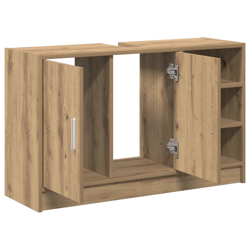 Mobile per Lavabo Rovere Artigianale 90x29x55 cm Legno Ingegnerizzato
