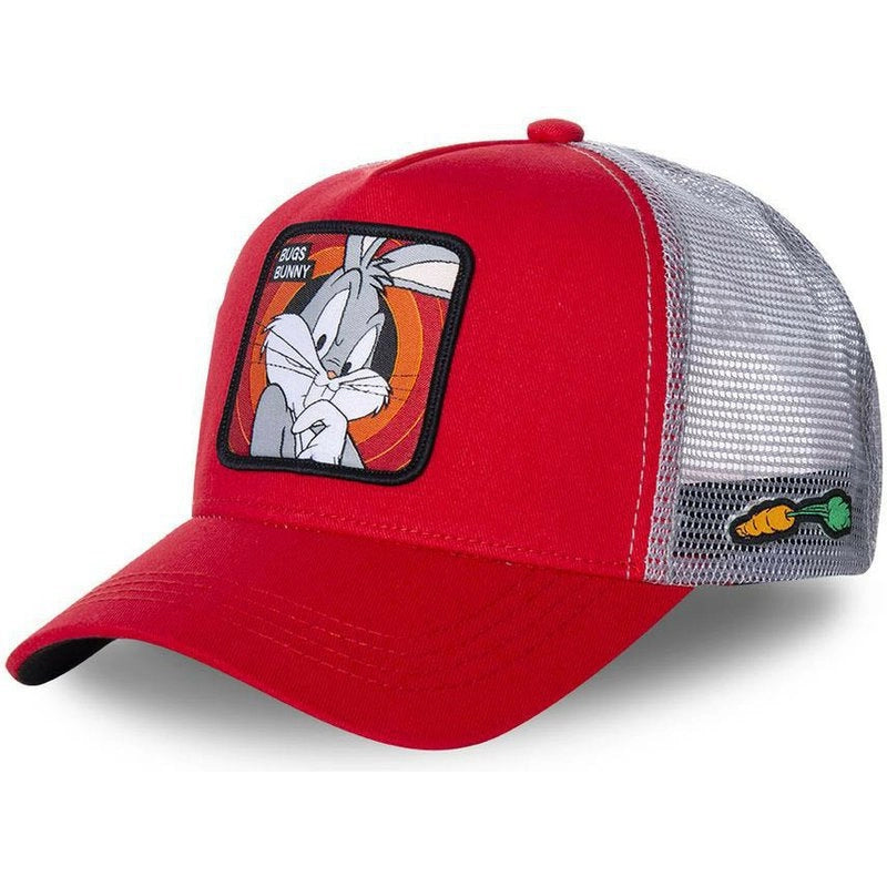Cappellino da baseball rosso con la scritta BUGS BUNNY