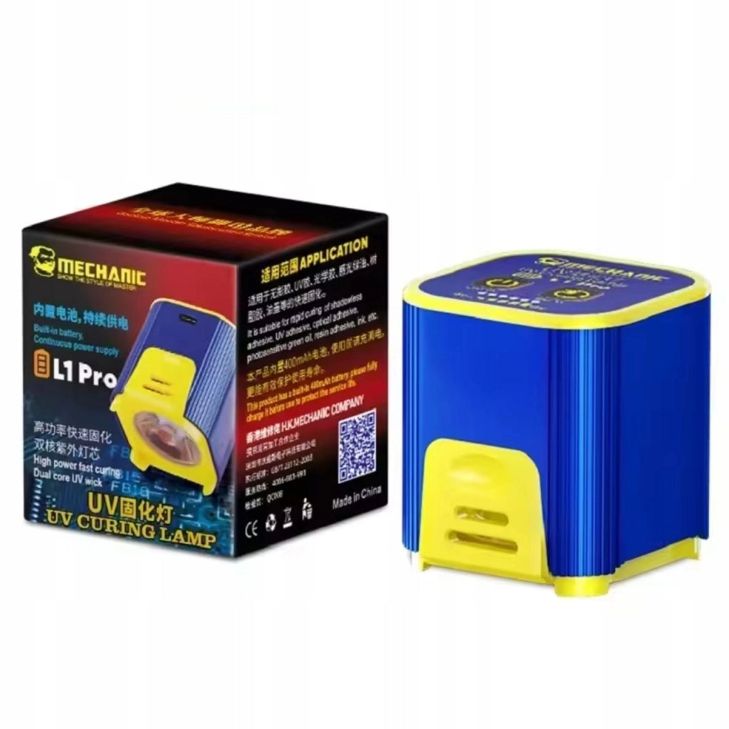 Luce UV LED Portatile Mechanic L1 Pro – 5–7W, 395 nm | USB-C + Batteria 300mAh | Timer 30s/60s/Continuo
