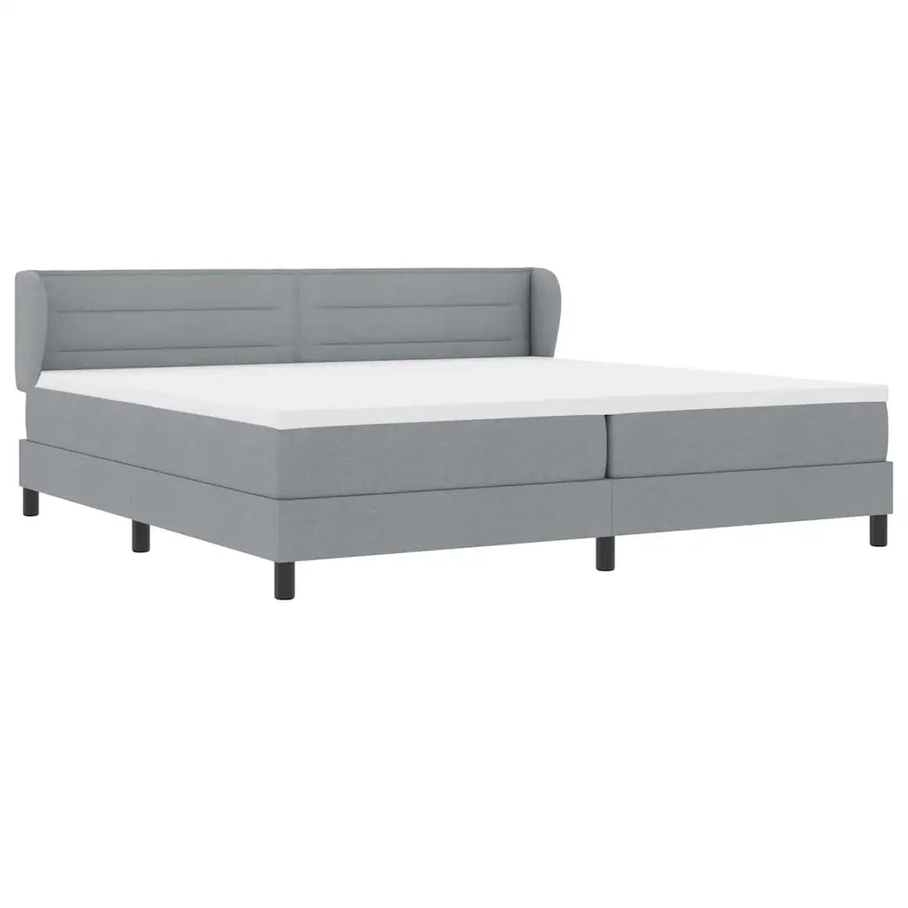 Letto a molle con materasso Grigio chiaro 200 x 200 cm Tessuto 3339982