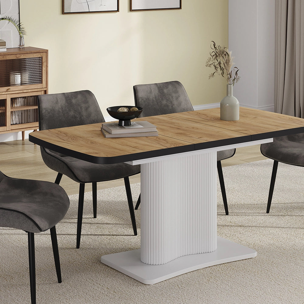 Vicco tavolo da pranzo allungabile Nero/bianco 120 x 80 cm estensibile
