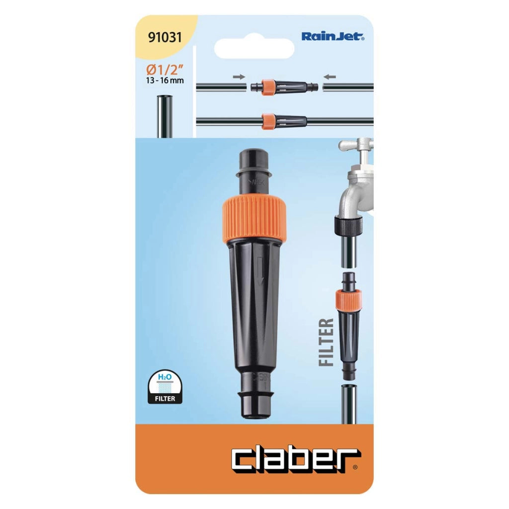FILTRO IN LINEA PER TUBO DA 1/2 IN BLISTER 91031 - 1 blister CLABER