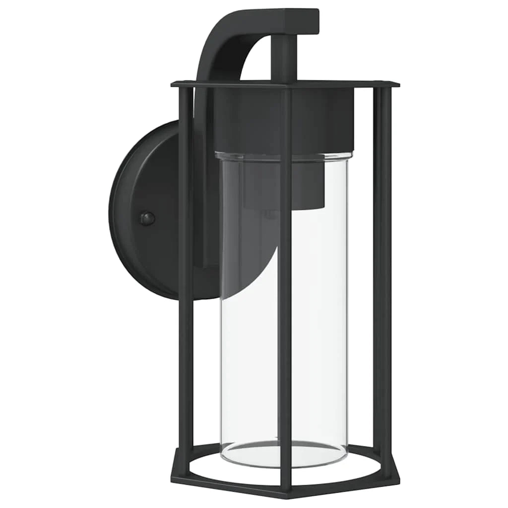 Elegante lampada da parete per esterni di design IP44 per uso in giardino 14 x 14 x 25 cm acciaio inox nero 02_0056575