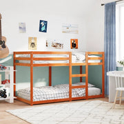 Bunk Bed, Wax Brown, 90x190 Cm, Solid Pine Wood