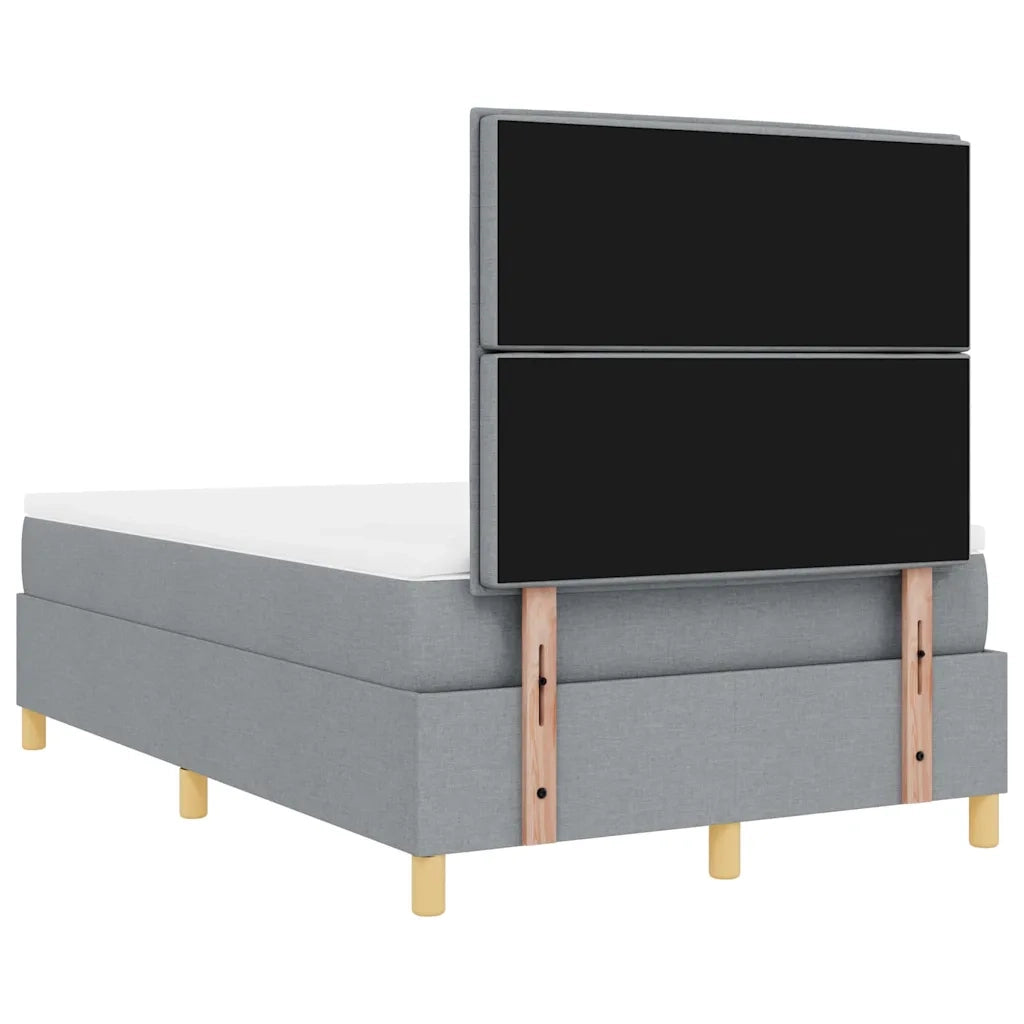 Letto a Sorgente LED Grigio chiaro 120 x 190 cm Tessuto 3343005