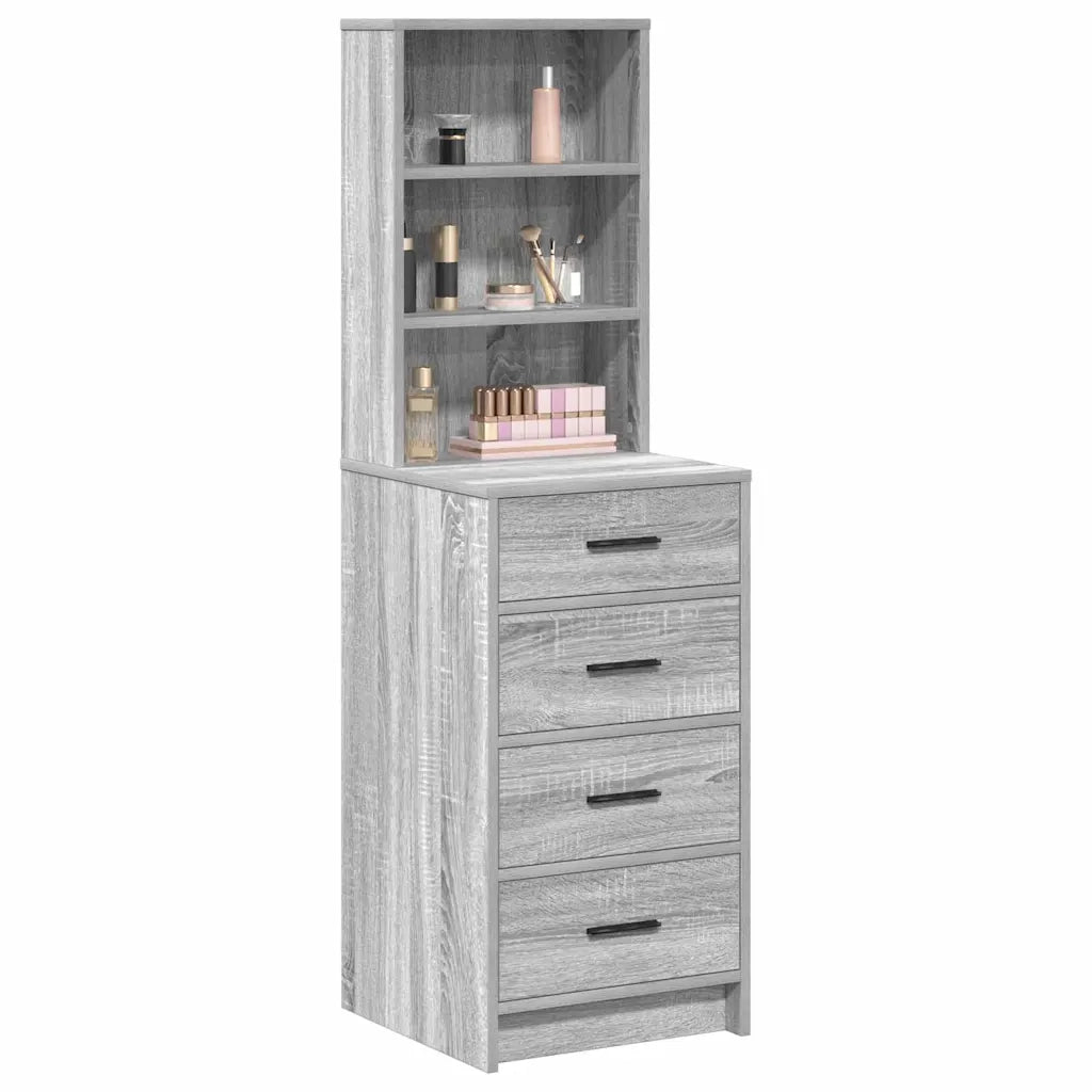 Credenza Grigio sonoma 40 x 41 x 135 cm Legno multistrato 865051