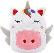 Borsa per bambini in piuma - Disegno animale cartone - Leggera - Portatile - 22x17x9 cm - Adatta per bambini - Borsa