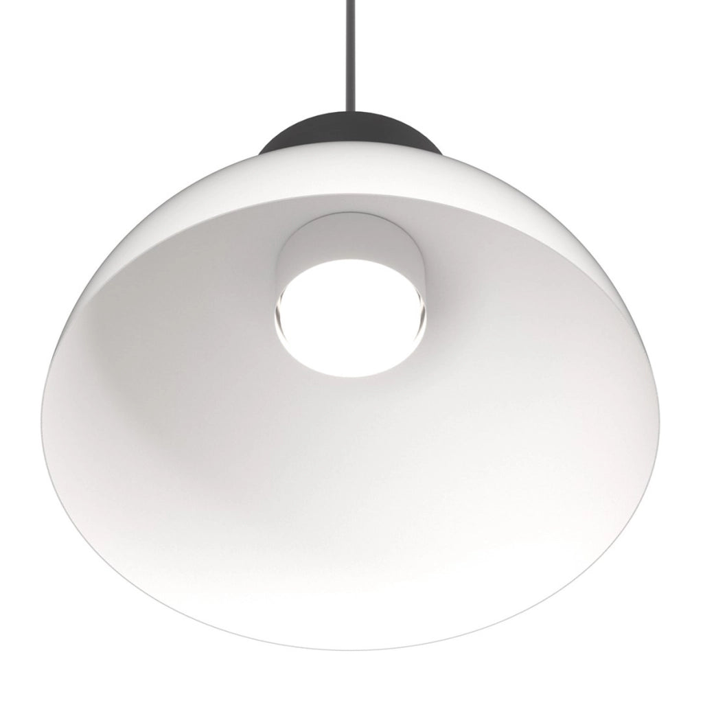 Lampada a sospensione Lunaro in acciaio bicolore bianco e nero