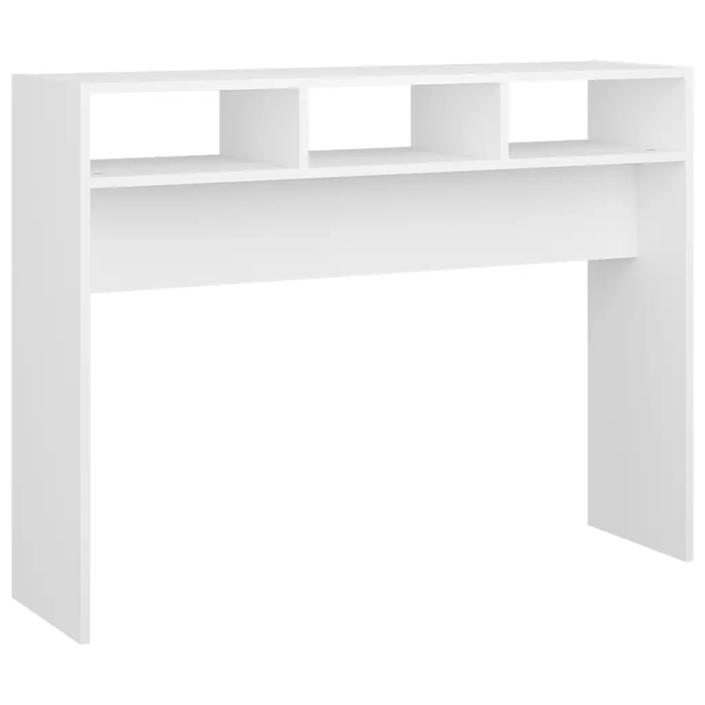 Tavolino Consolle | Tavolo d'Ingresso Bianco 105x30x80 cm in Legno Multistrato